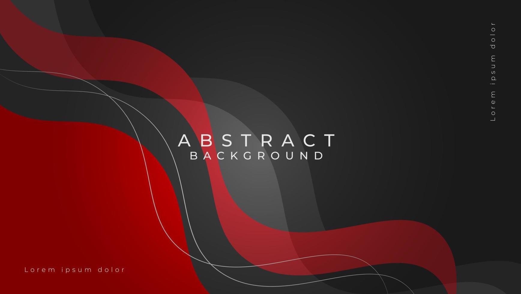 Abstract red and black background vector