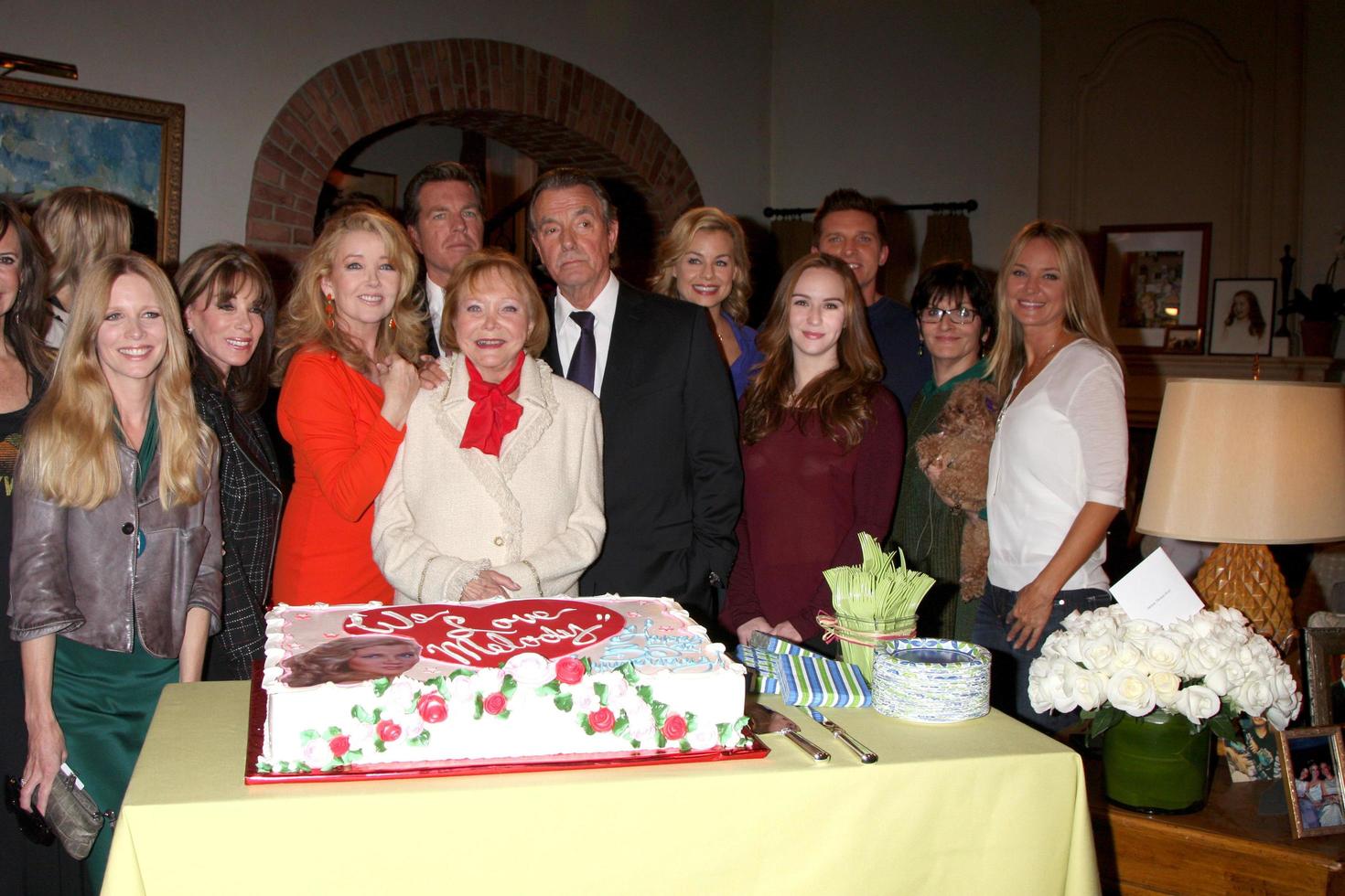 LOS ANGELES, MAR 4 - Melody Thomas Scott, Cast at the Melody Thomas Scott Celebrates 35 Years at the Young and the Restless at CBS Television City on March 4, 2014 in Los Angeles, CA photo
