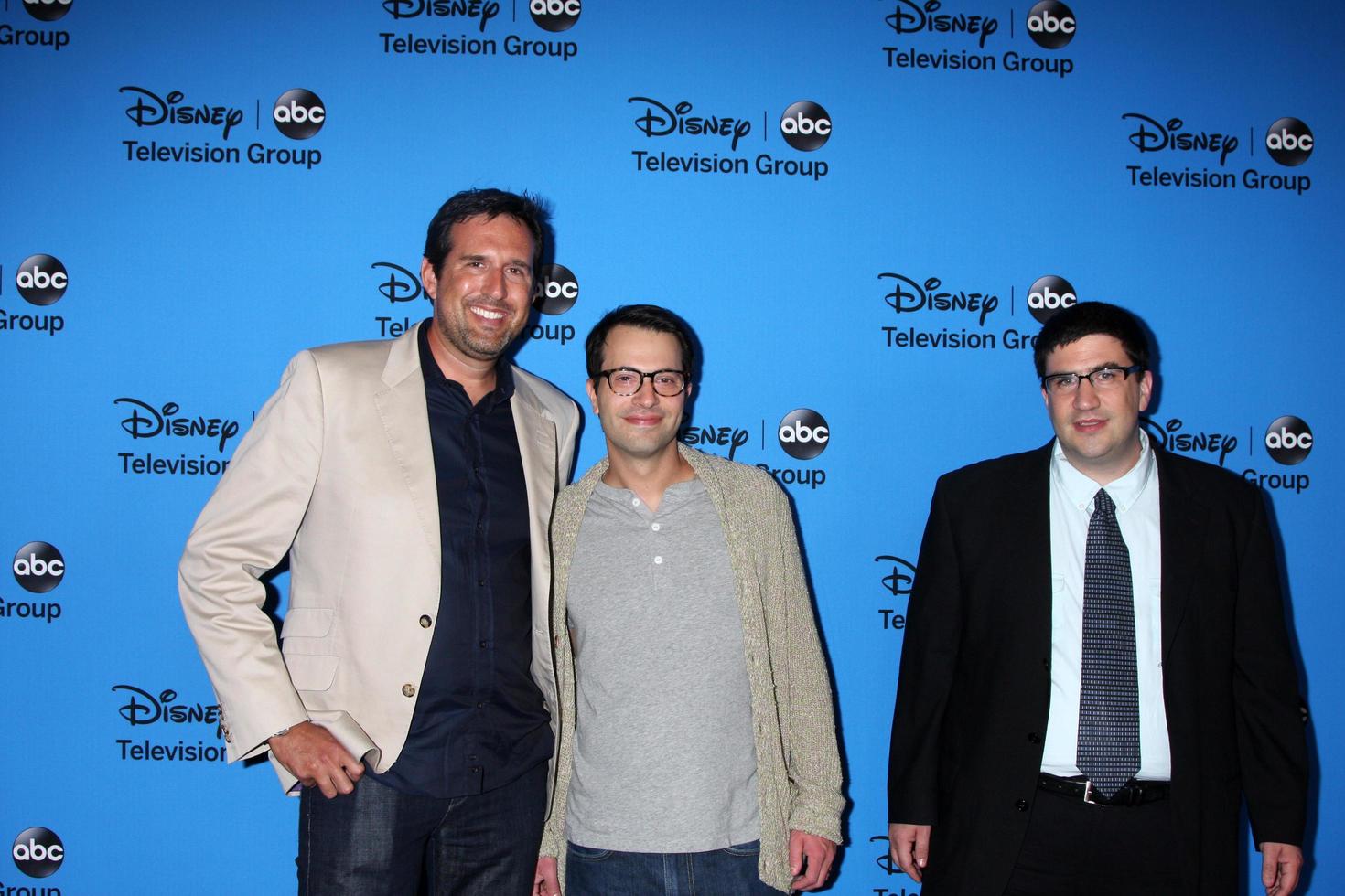 LOS ANGELES, AUG 4 - Steve Pearlman, Edward Kitsis and Adam Horowitz arrives at the ABC Summer 2013 TCA Party at the Beverly Hilton Hotel on August 4, 2013 in Beverly Hills, CA photo