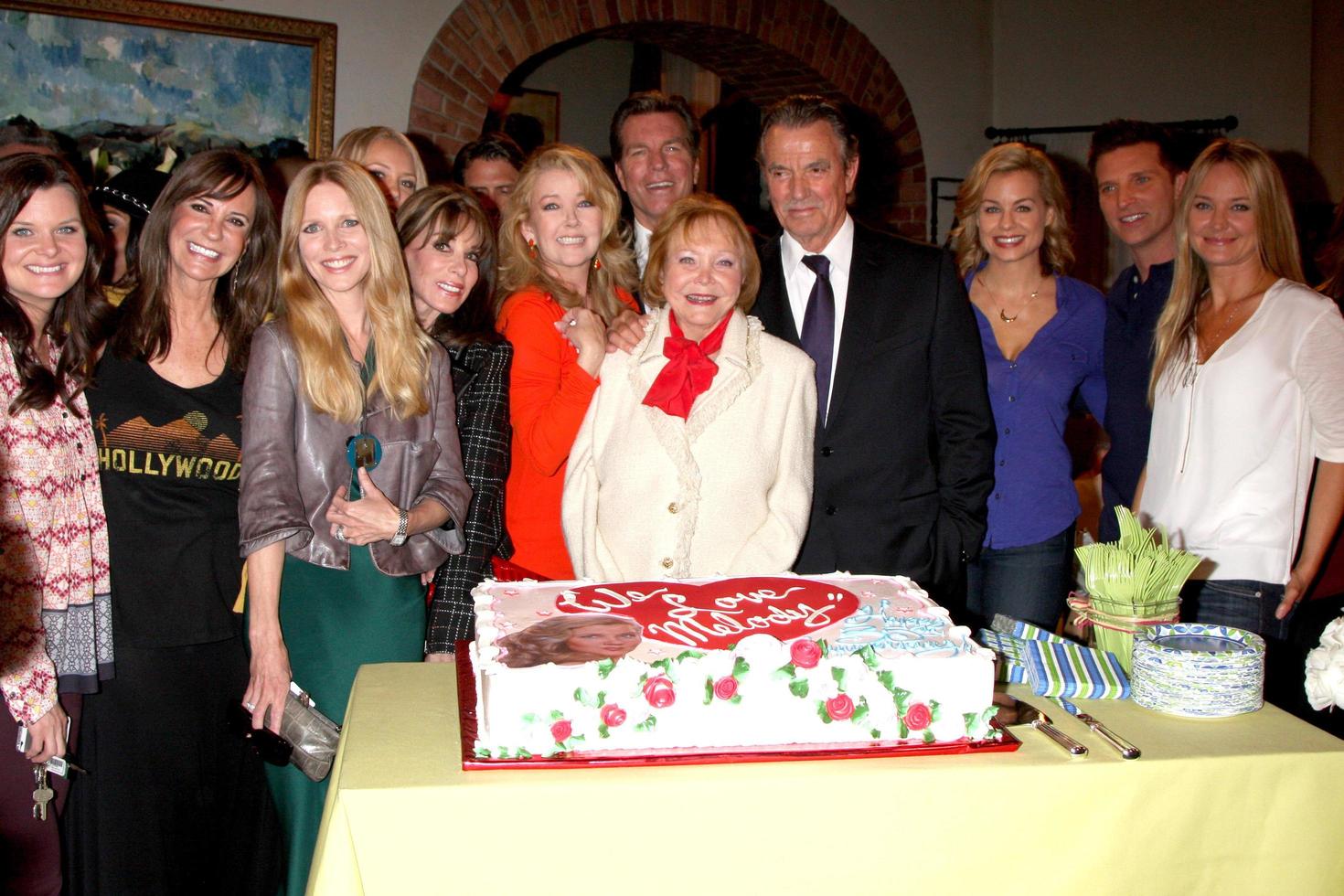 LOS ANGELES, MAR 4 - Melody Thomas Scott, Cast at the Melody Thomas Scott Celebrates 35 Years at the Young and the Restless at CBS Television City on March 4, 2014 in Los Angeles, CA photo