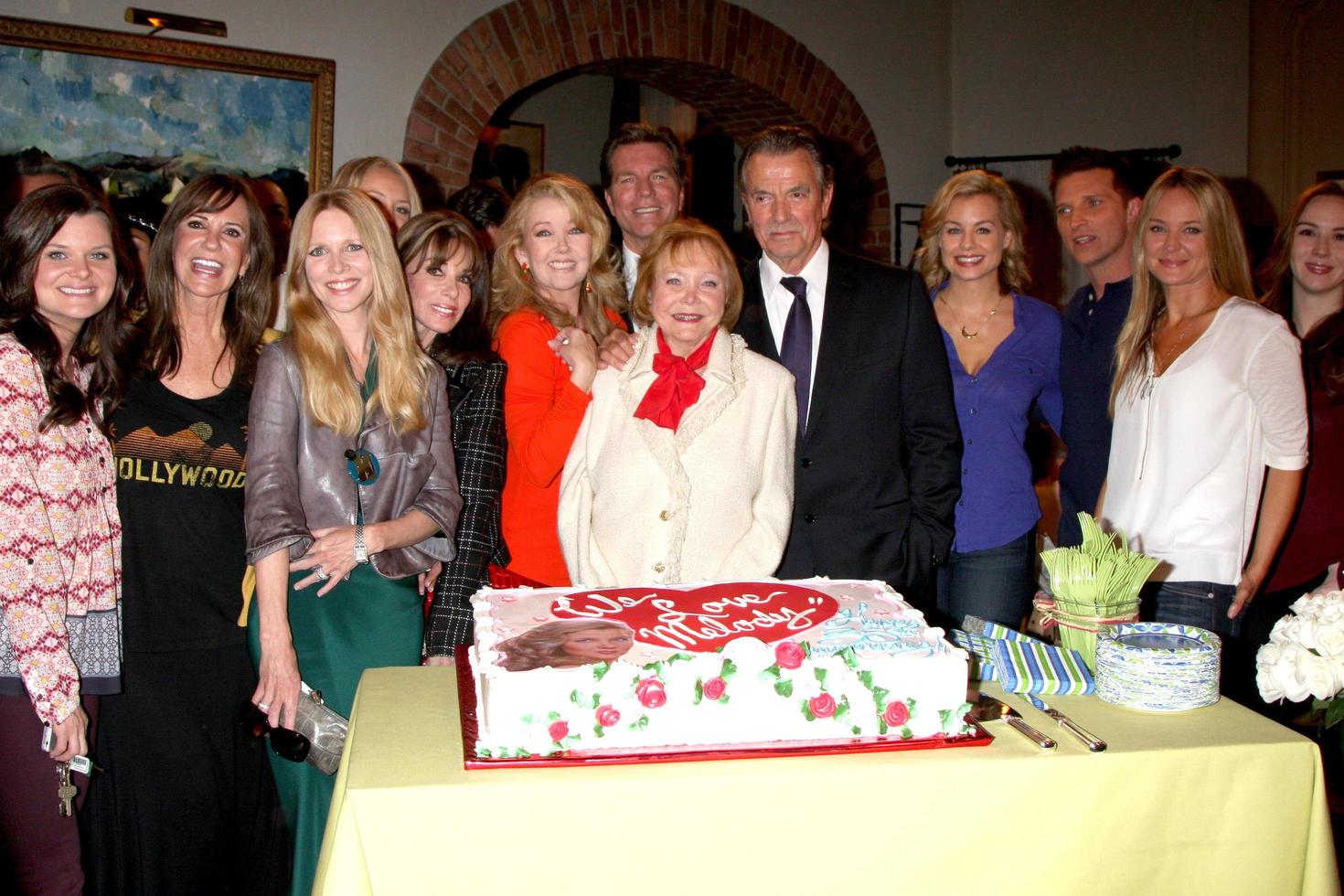 LOS ANGELES, MAR 4 - Melody Thomas Scott, Cast at the Melody Thomas Scott Celebrates 35 Years at the Young and the Restless at CBS Television City on March 4, 2014 in Los Angeles, CA photo