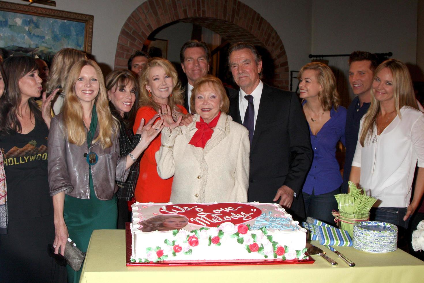 LOS ANGELES, MAR 4 - Melody Thomas Scott, Cast at the Melody Thomas Scott Celebrates 35 Years at the Young and the Restless at CBS Television City on March 4, 2014 in Los Angeles, CA photo