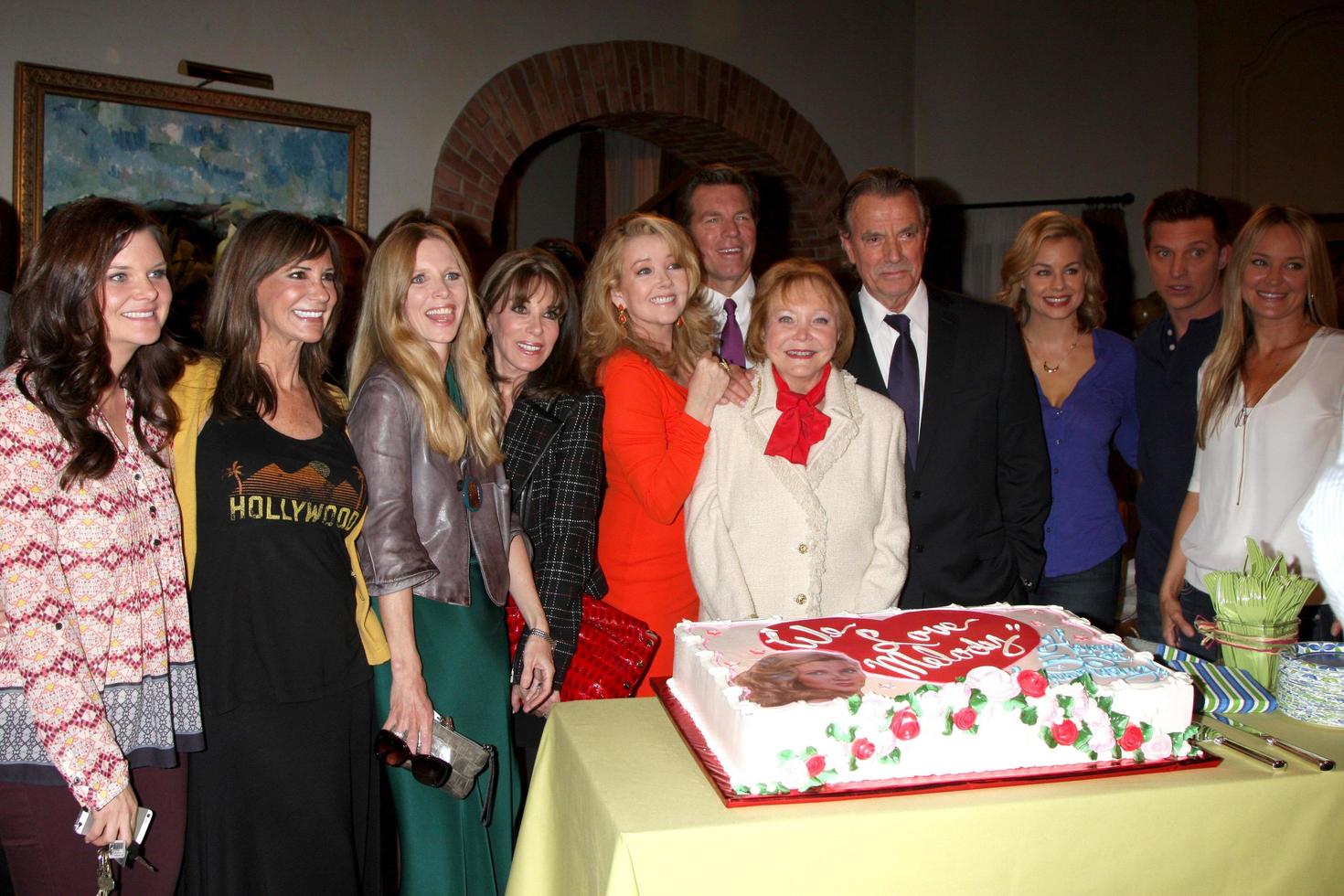 LOS ANGELES, MAR 4 - Melody Thomas Scott, Cast at the Melody Thomas Scott Celebrates 35 Years at the Young and the Restless at CBS Television City on March 4, 2014 in Los Angeles, CA photo