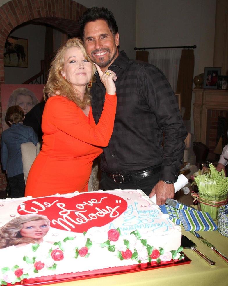 LOS ANGELES, MAR 4 - Melody Thomas Scott, Don Diamont at the Melody Thomas Scott Celebrates 35 Years at the Young and the Restless at CBS Television City on March 4, 2014 in Los Angeles, CA photo