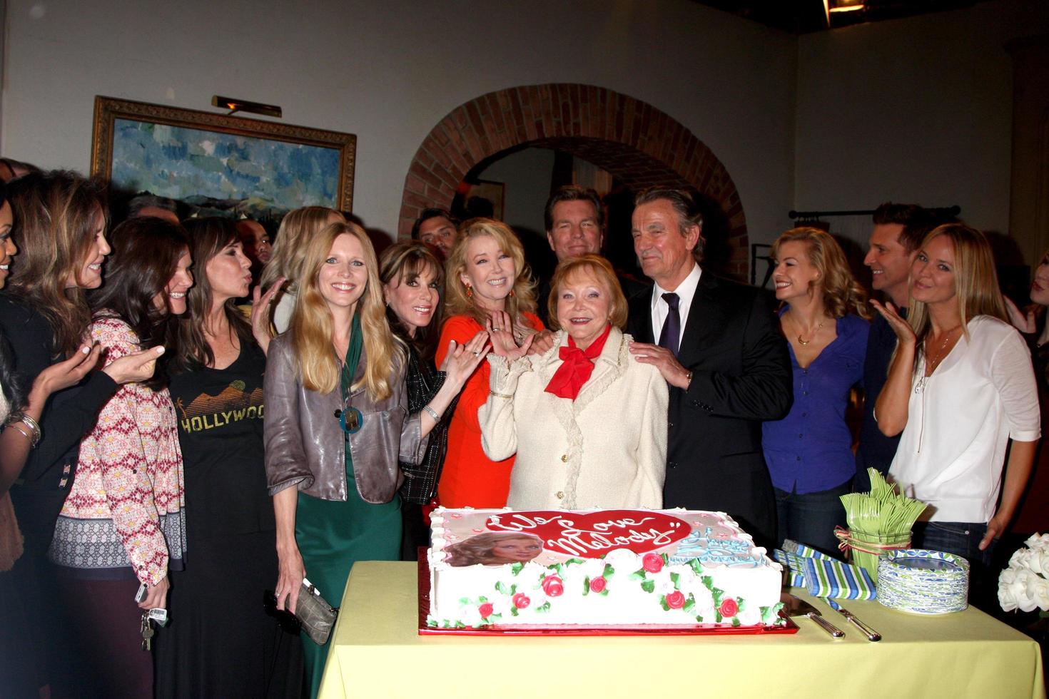 LOS ANGELES, MAR 4 - Melody Thomas Scott, Cast at the Melody Thomas Scott Celebrates 35 Years at the Young and the Restless at CBS Television City on March 4, 2014 in Los Angeles, CA photo