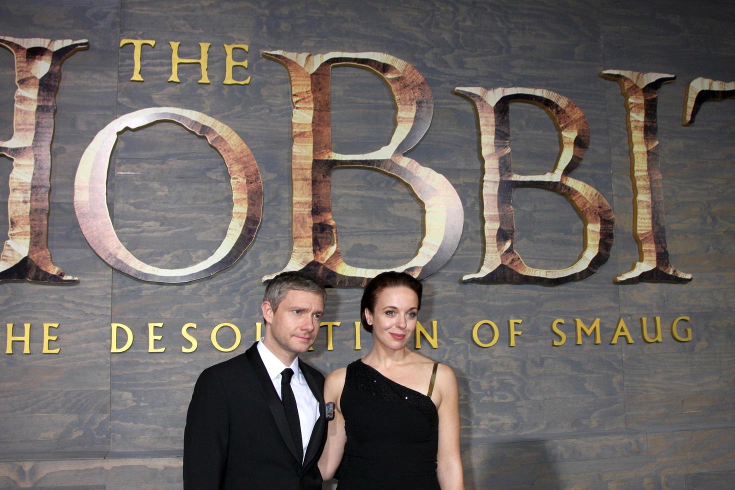 LOS ANGELES, DEC 2 - Martin Freeman, Amanda Abbington at the The Hobbit Premiere at Dolby Theater on December 2, 2013 in Los Angeles, CA photo