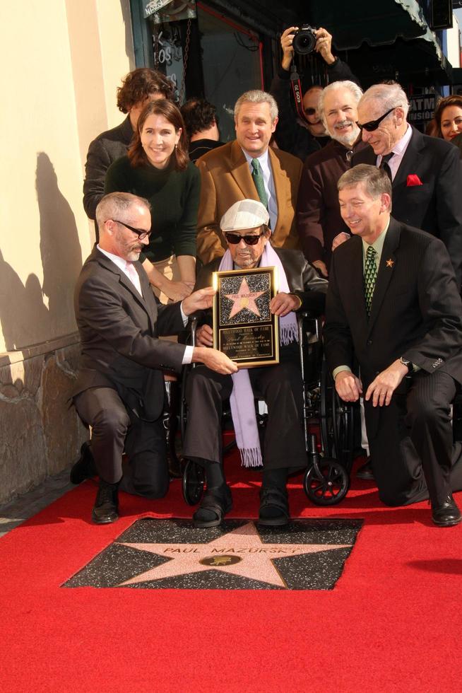 LOS ANGELES, DEC 13 - Joseph Cortese, Mel Brooks, Paul Mazursky at the Paul Mazursky Star on the Hollywood Walk of Fame Ceremony at Hollywood Blvd on December 13, 2013 in Los Angeles, CA photo