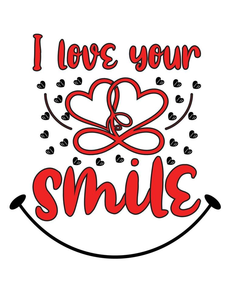 I love your smile vector