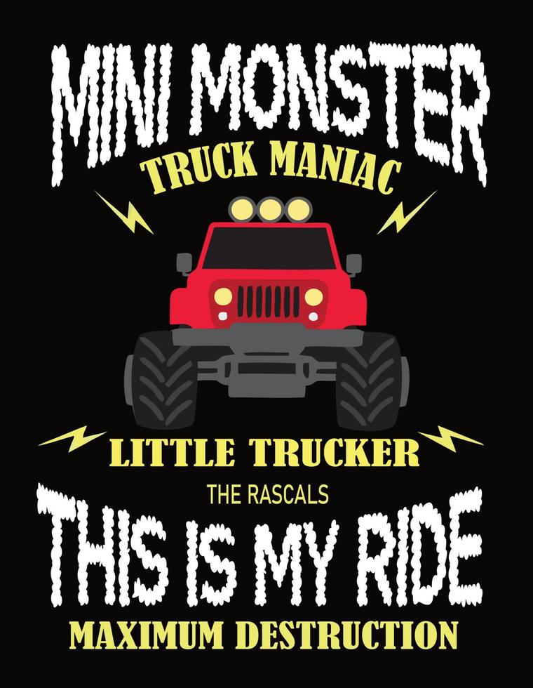 Mini Monster Truck Maniac vector