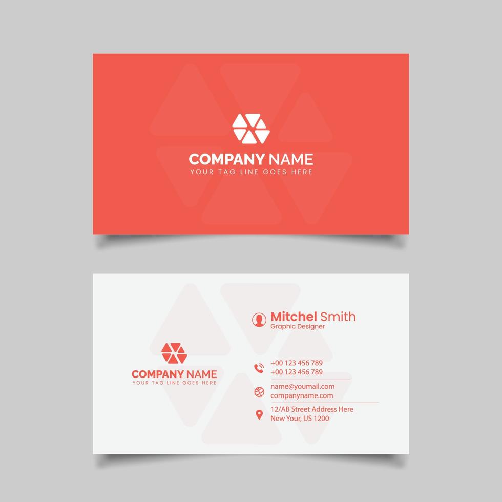 Modern real estate business card Vector template design