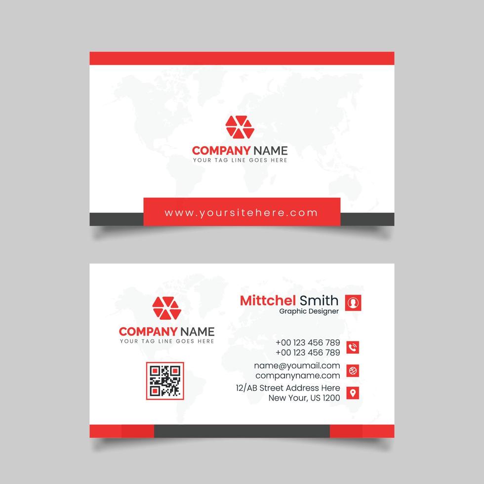 Abstract Business Card Template Design vector