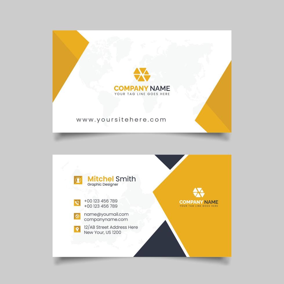 Abstract Business Card Template Design vector