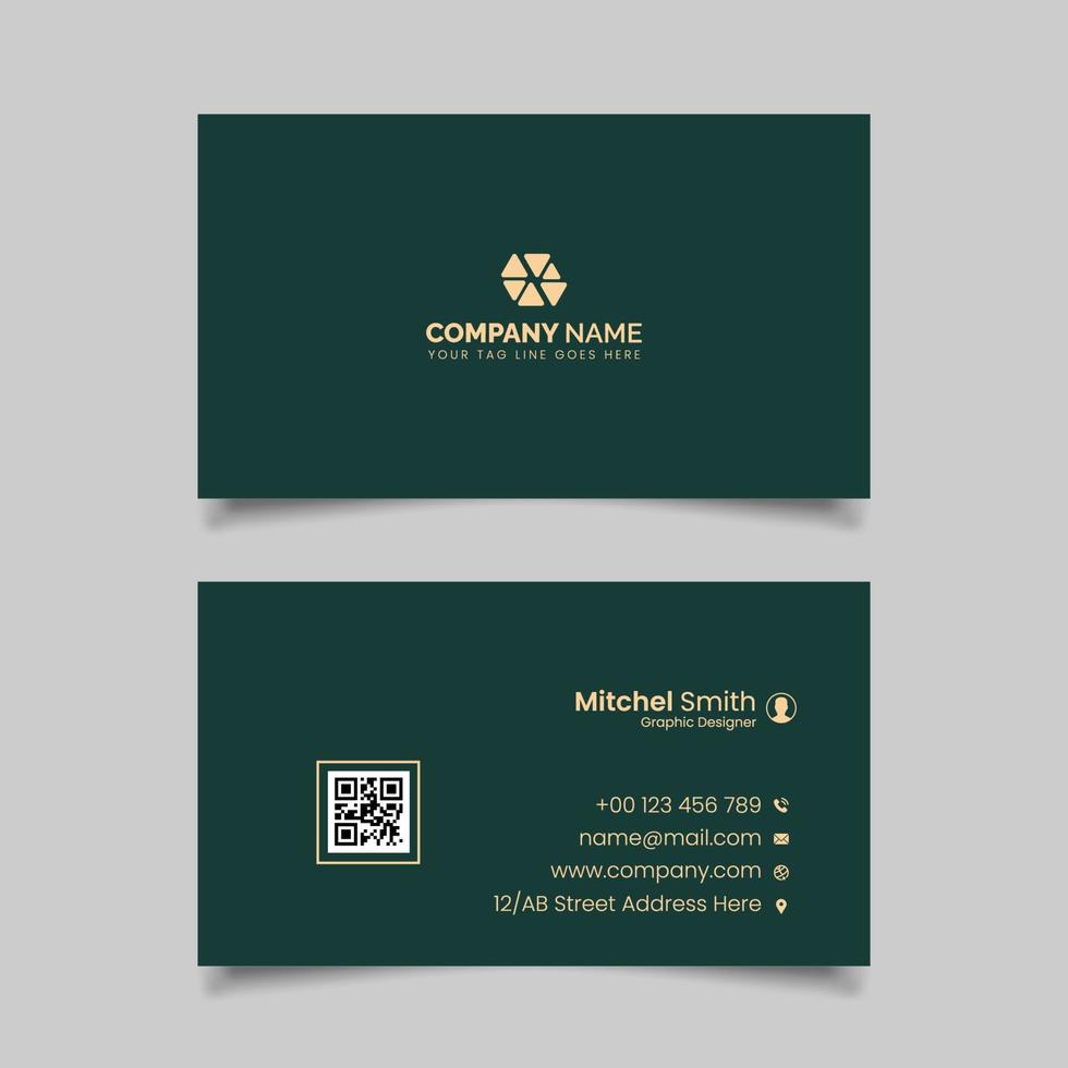 Business card template design vector