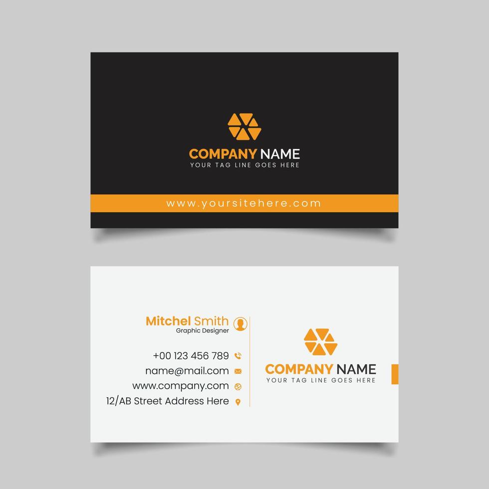 Colorful Stylish Business Card Template Design vector