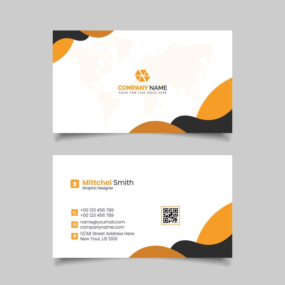 Creative Business Card Template With Clean Design vector