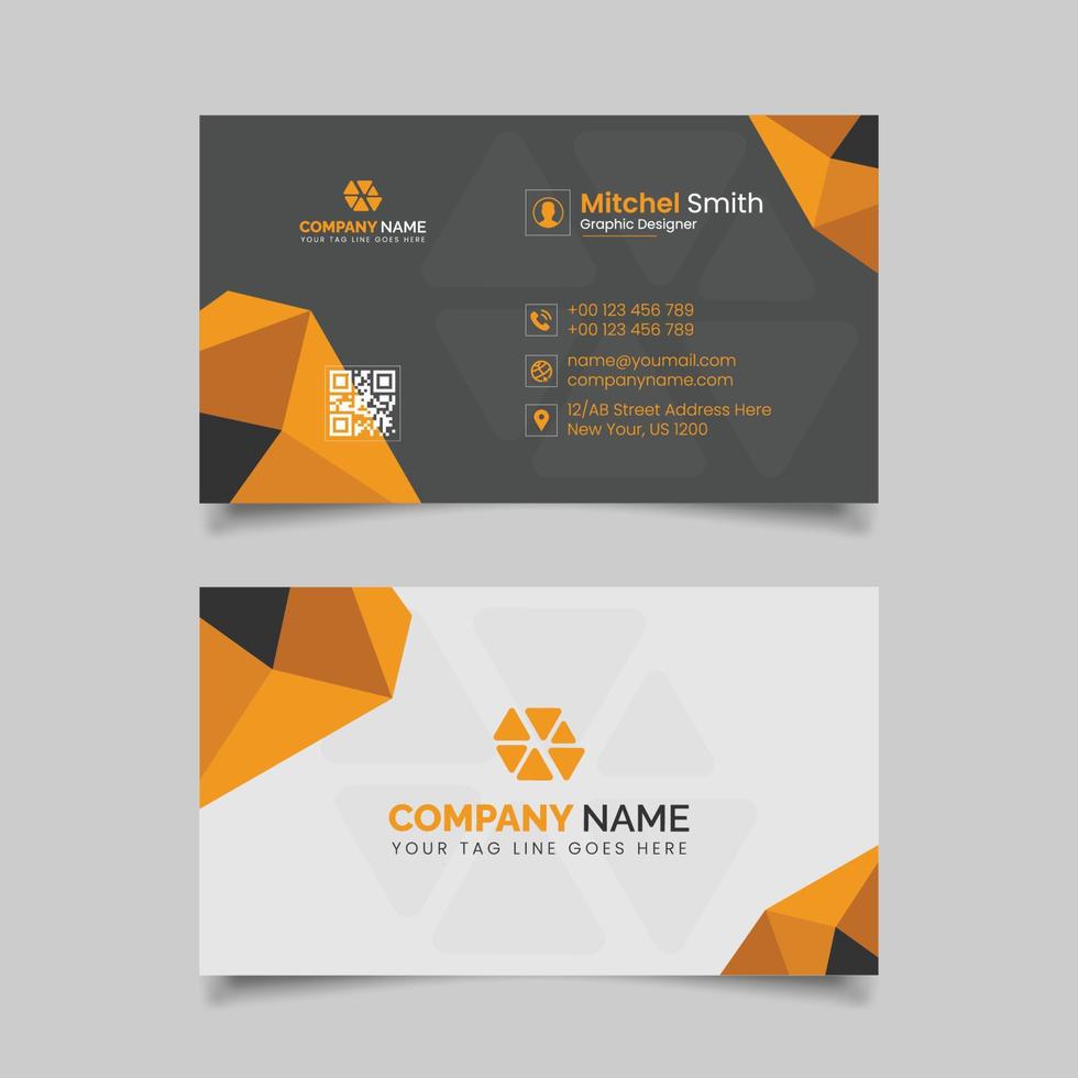 Creative Modern Business Card Template With Clean Design vector