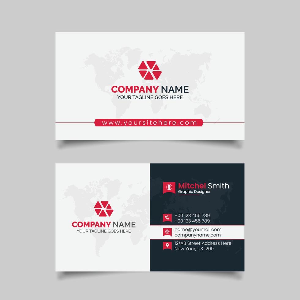 Modern real estate business card Vector template design