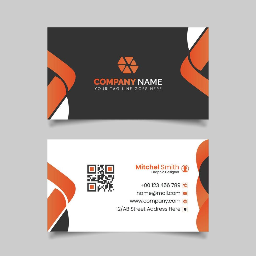 Modern real estate business card Vector template design