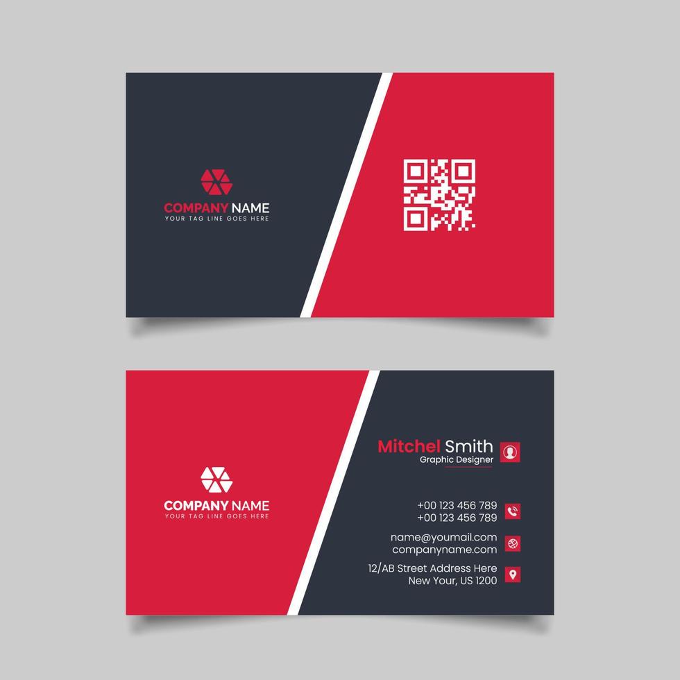 Modern real estate business card Vector template design