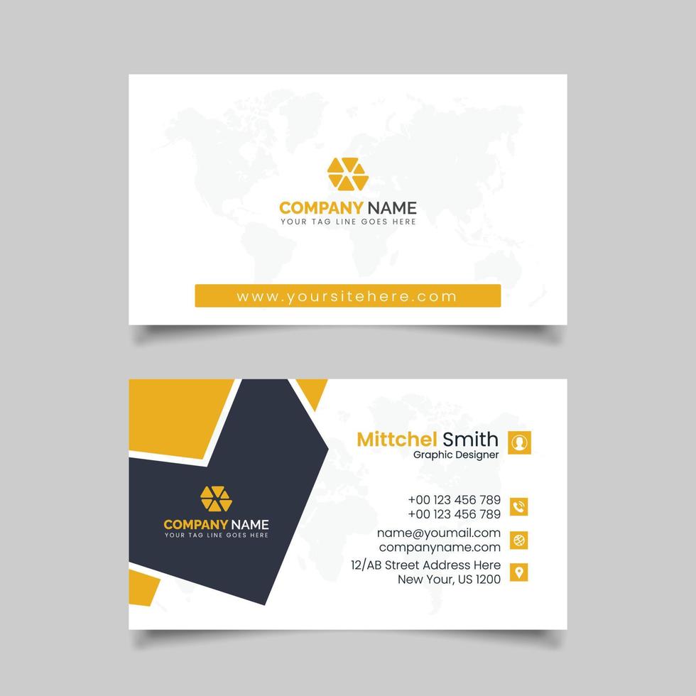 Abstract Business Card Template Design vector