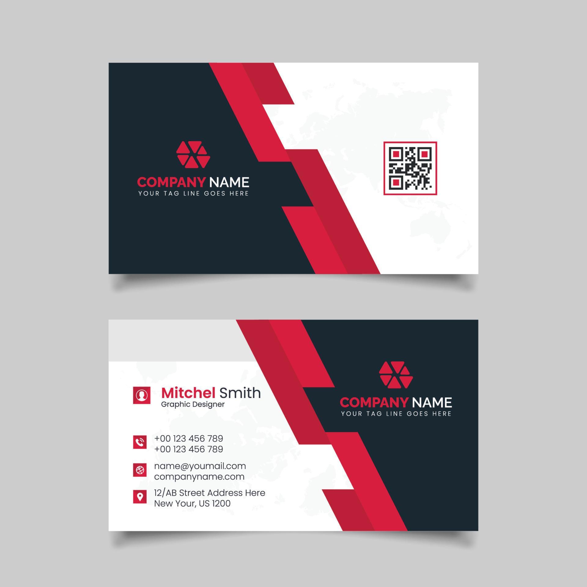 Real estate agent business card design template. Modern abstract
