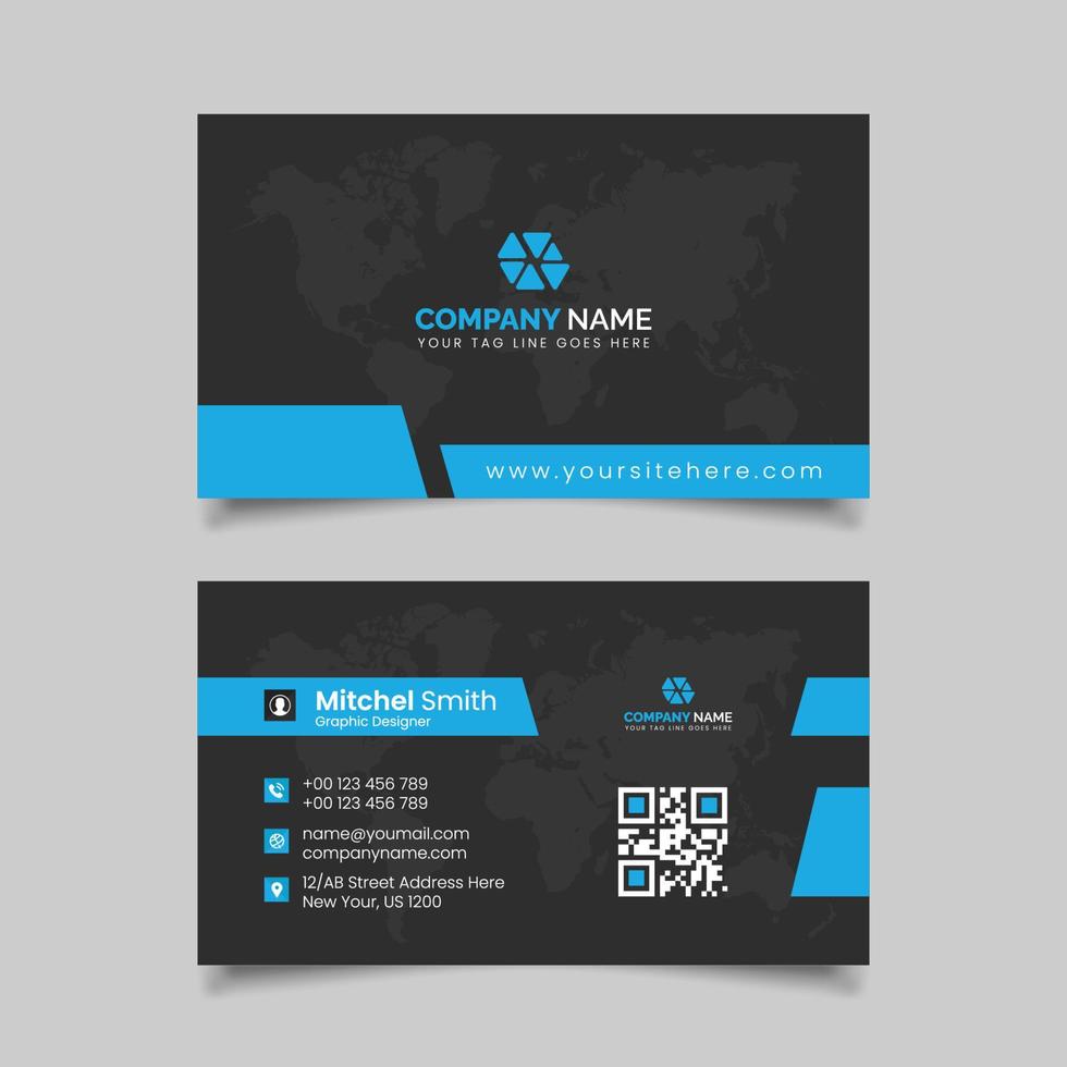 Creative Business Card Template With Clean Design vector