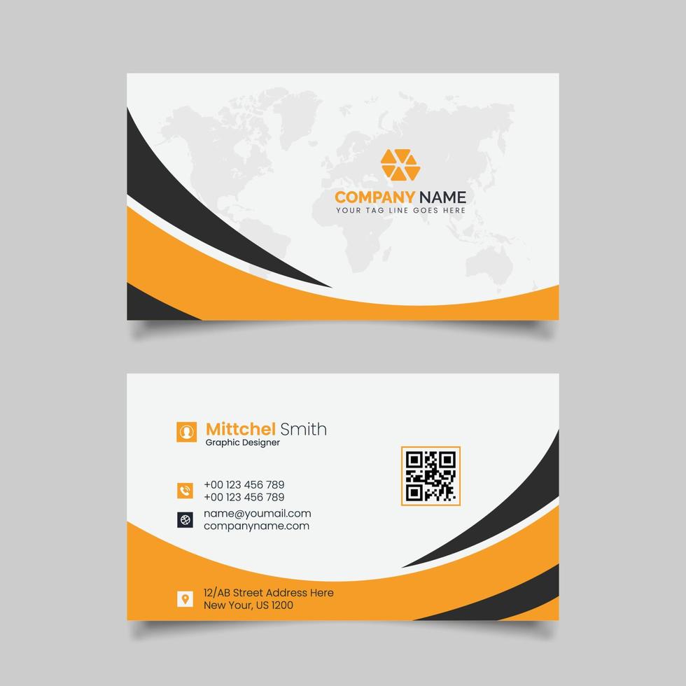 Creative Modern Business Card Template With Clean Design vector