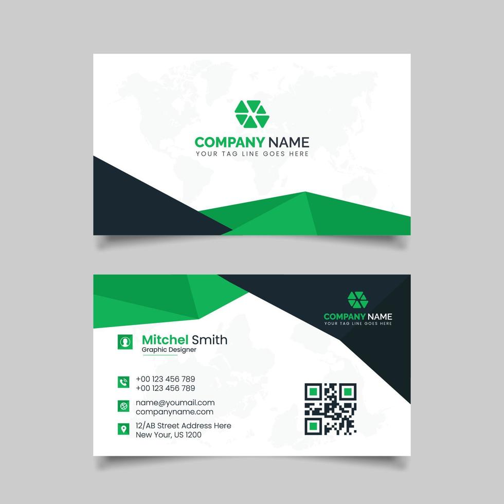 Colorful Stylish Business Card Template Design vector