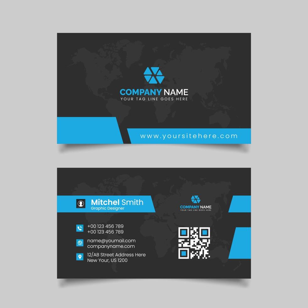 Modern real estate business card Vector template design