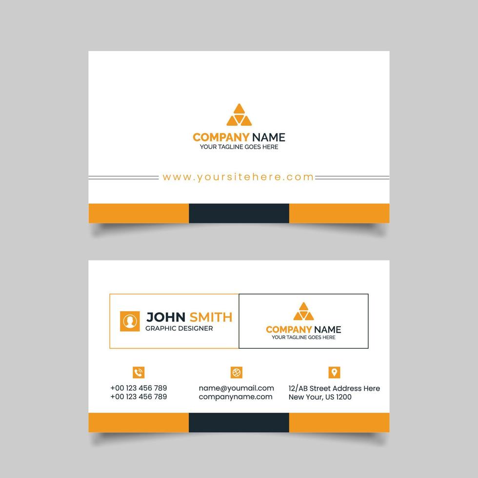 Colorful Stylish Business Card Template Design vector