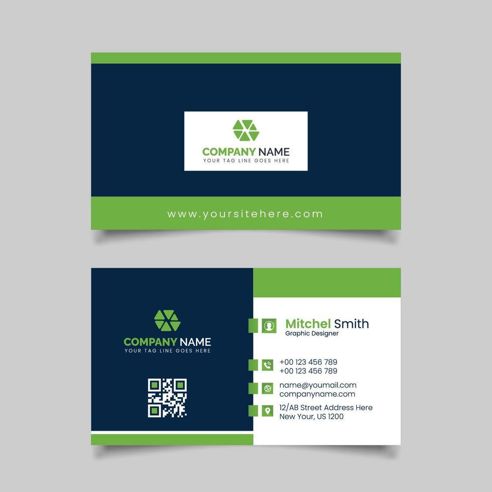 Creative Modern Business Card Template With Clean Design vector