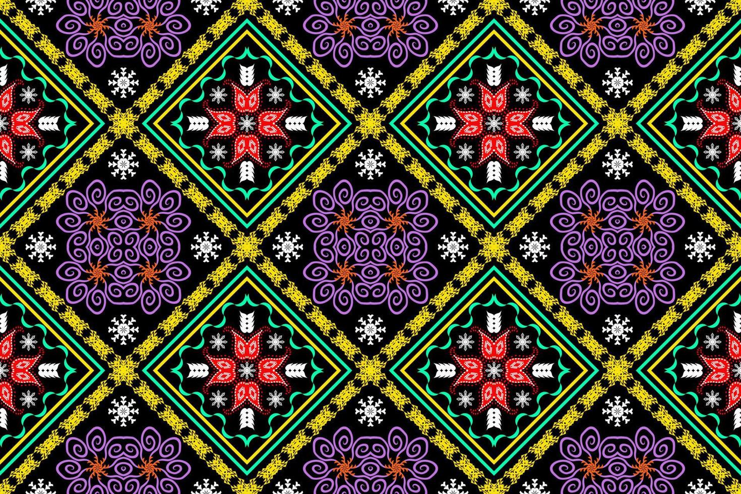 Beautiful embroidery.geometric ethnic oriental pattern traditional .Aztec style,abstract,vector,illustration.design for texture,fabric,clothing,wrapping,fashion,carpet,print. vector