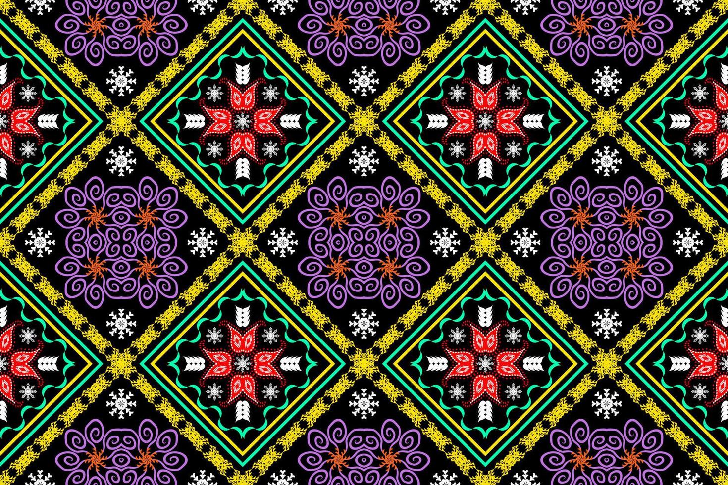 Beautiful embroidery.geometric ethnic oriental pattern traditional .Aztec style,abstract,vector,illustration.design for texture,fabric,clothing,wrapping,fashion,carpet,print. vector