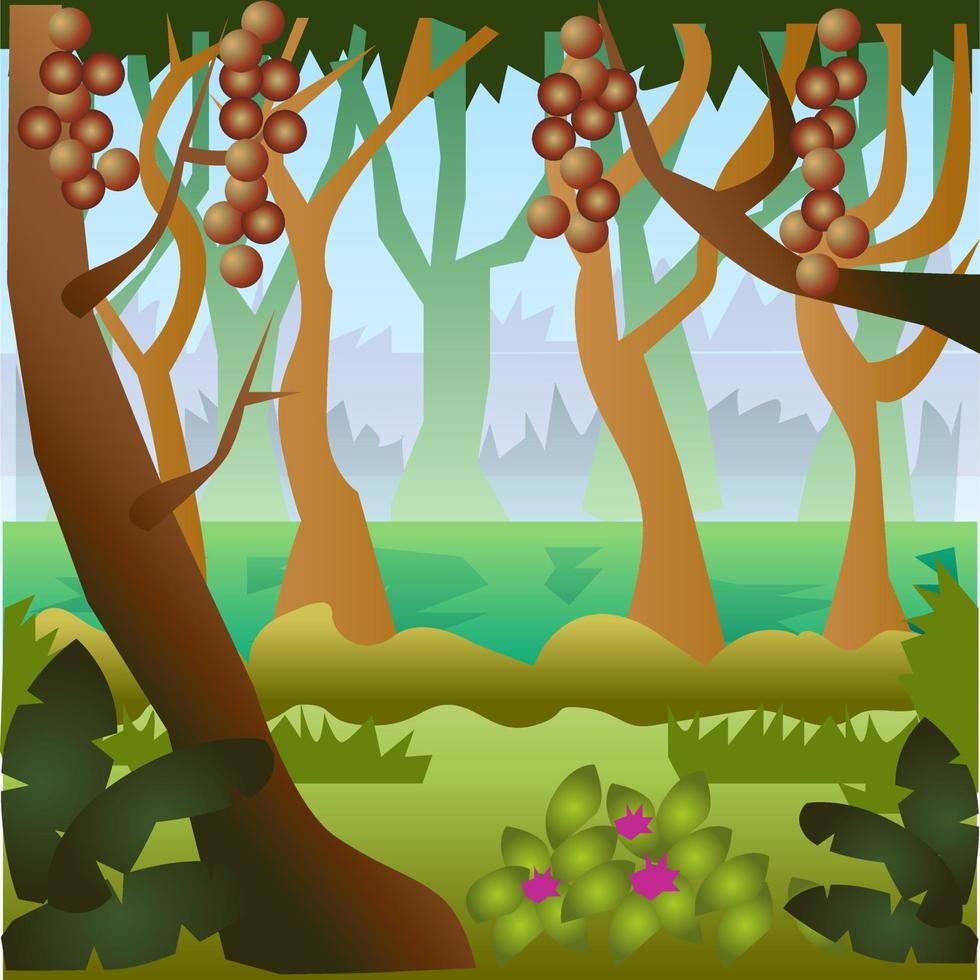Forest Background Illustration vector