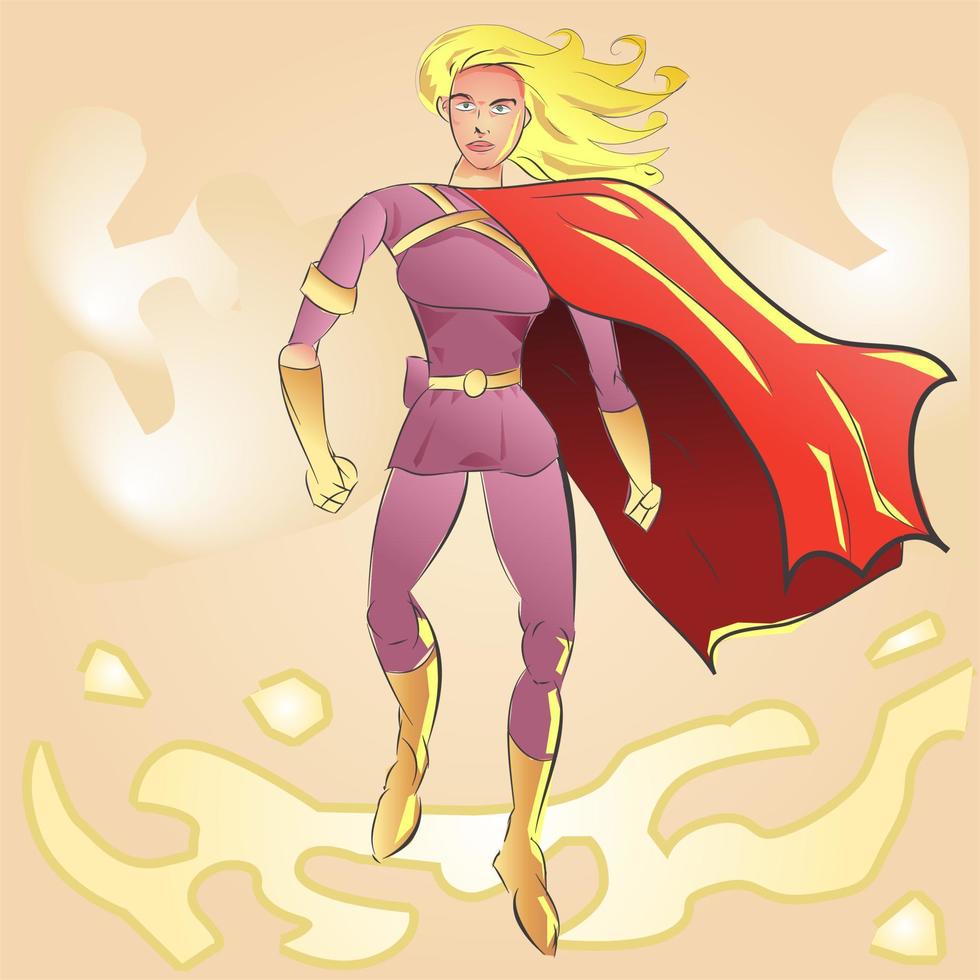 Female Warrior Superhero vector