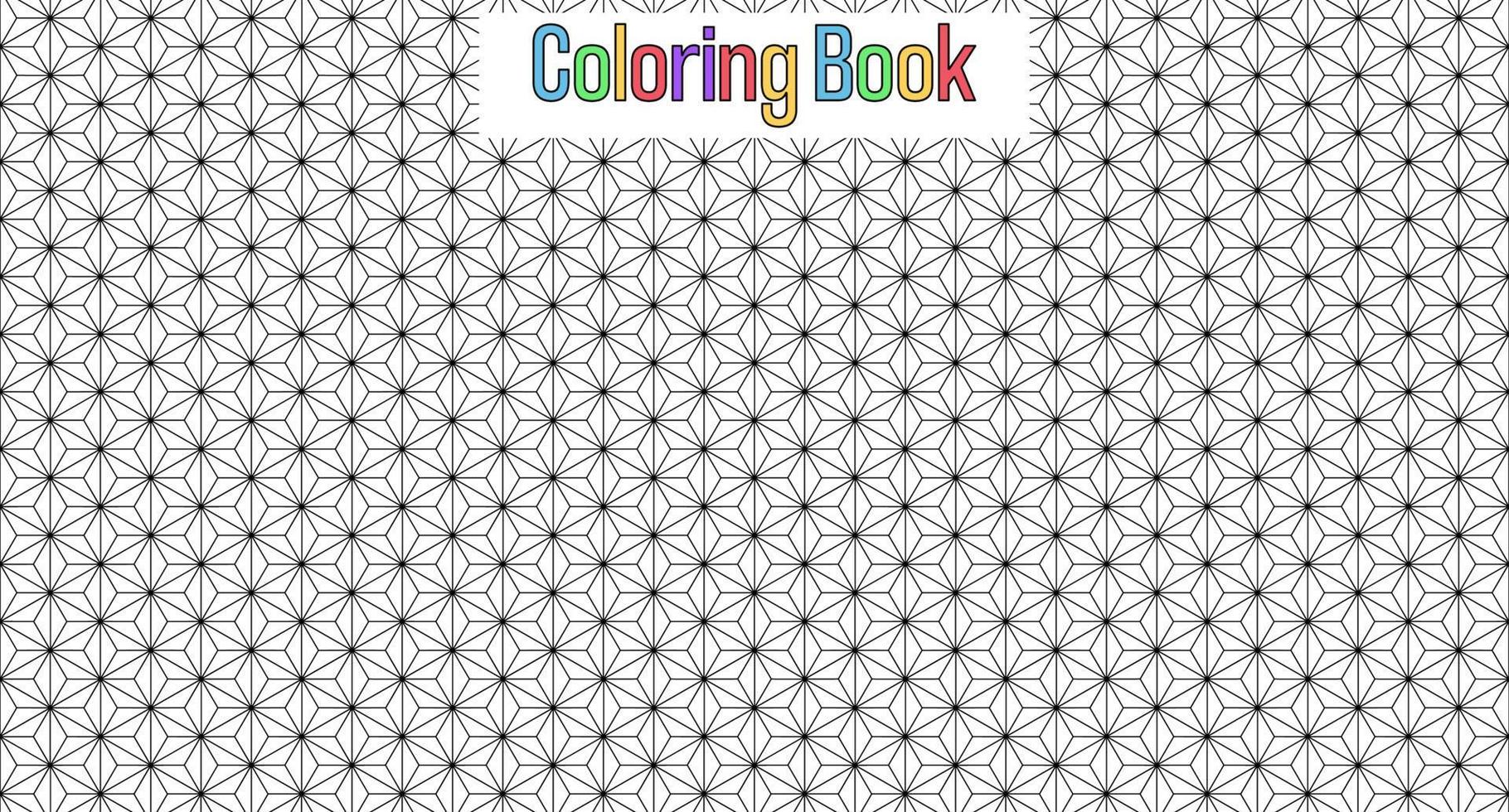 Coloring book. Geometric patterns oriental style for kids activity colouring pages. Vector illustration