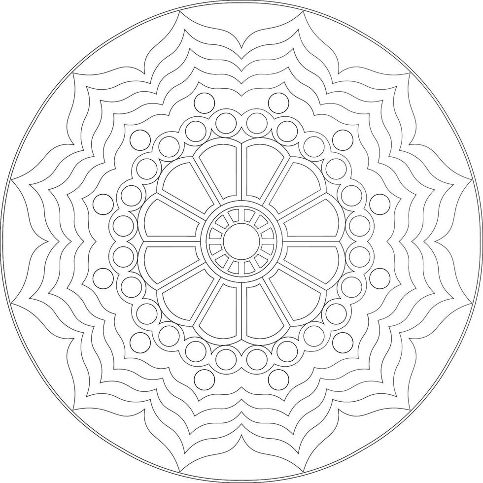 Mandala coloring pages vector