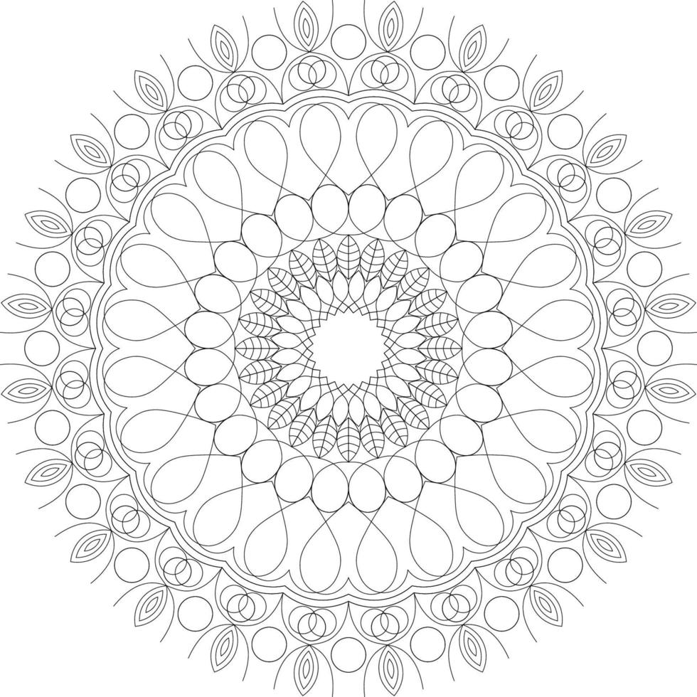 Mandala coloring pages vector