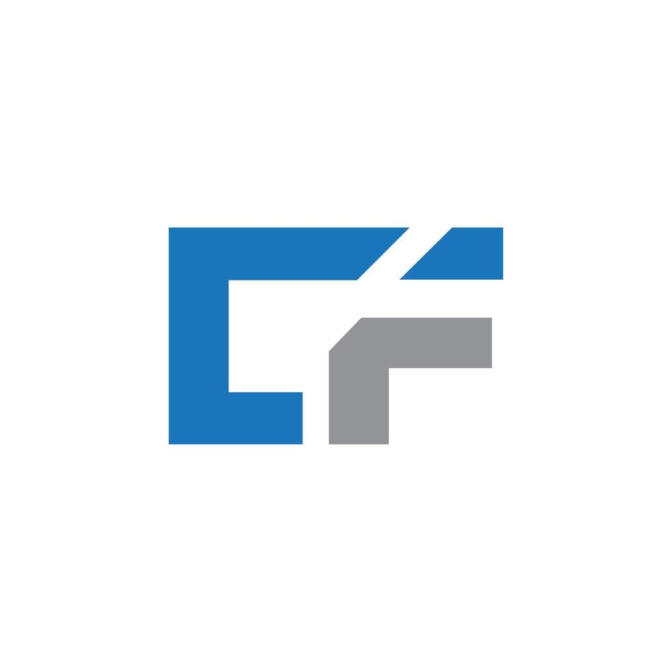 CF letter logo design on WHITE background. CF creative initials letter logo concept. CF letter design. vector