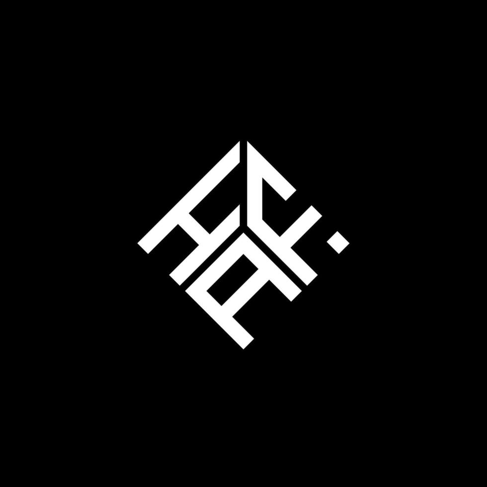 HAF letter logo design on black background. HAF creative initials letter logo concept. HAF letter design. vector