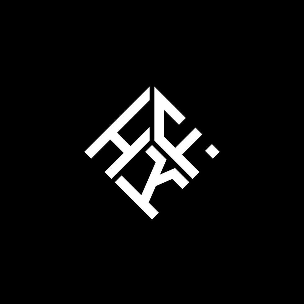 diseño de logotipo de letra hkf sobre fondo negro. concepto de logotipo de letra de iniciales creativas hkf. diseño de letras hkf. vector
