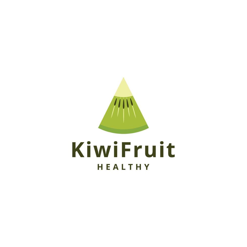 Kiwi fruit logo icon design template flat vector illustration