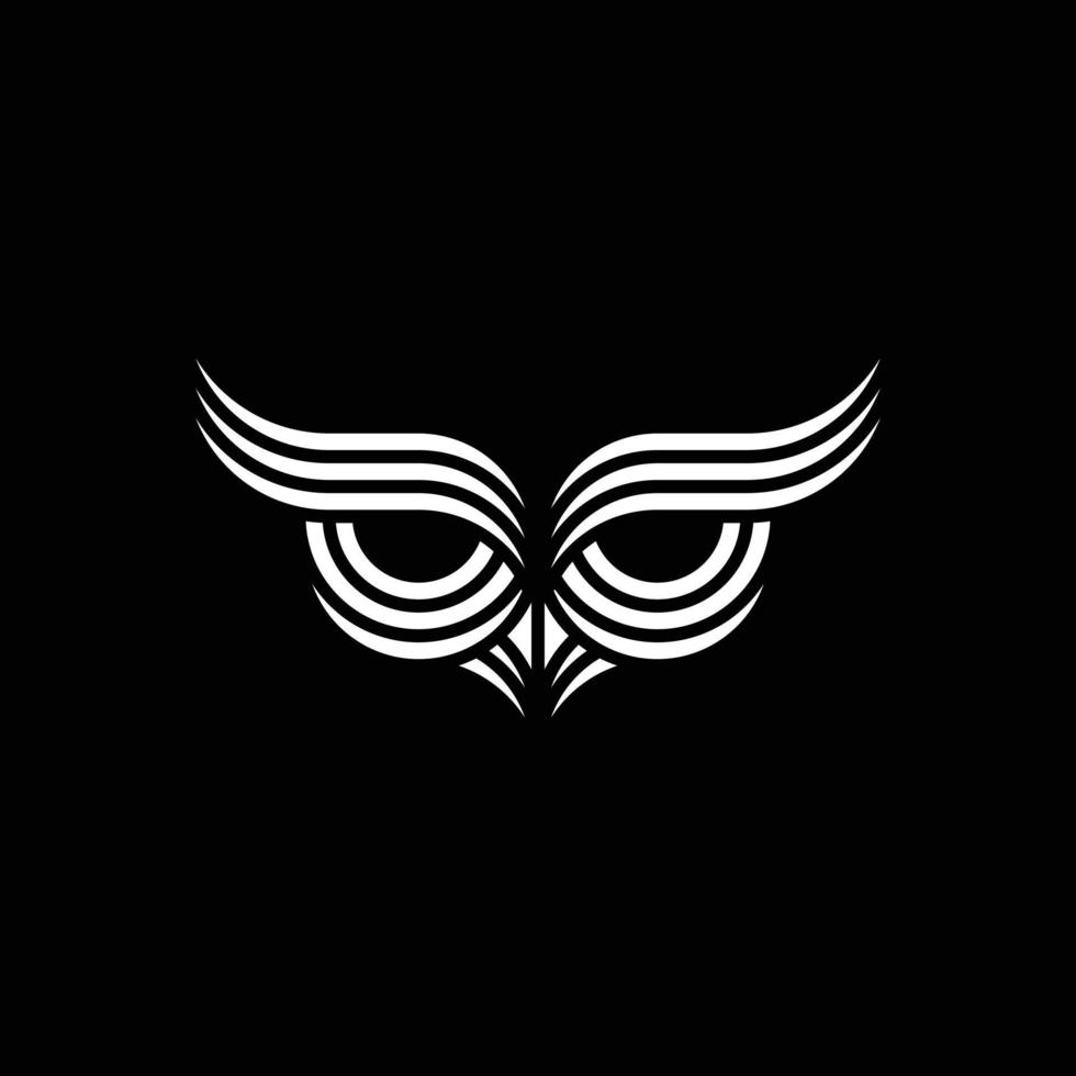 diseño estilizado del logotipo del vector del ojo del búho, adecuado para cualquier negocio.
