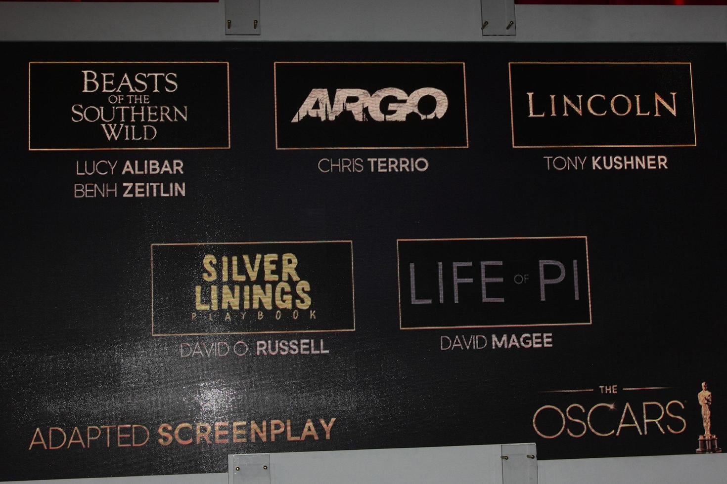 LOS ANGELES, JAN 10 - Adapted Screenplay Nominations at the 2013 Academy Award nomination announcements at Samuel Goldwyn Theater on January 10, 2013 in Beverly Hills, CA photo