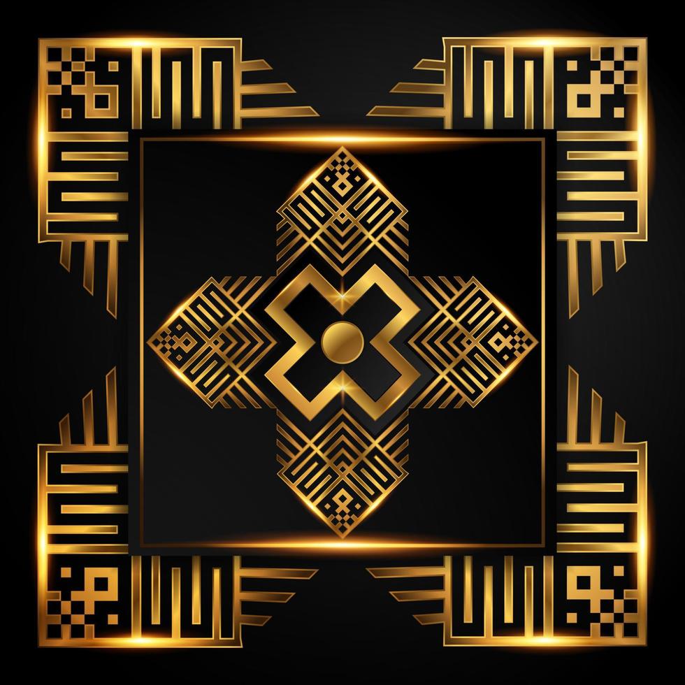 elegant abstract golden and black  monogram background vector