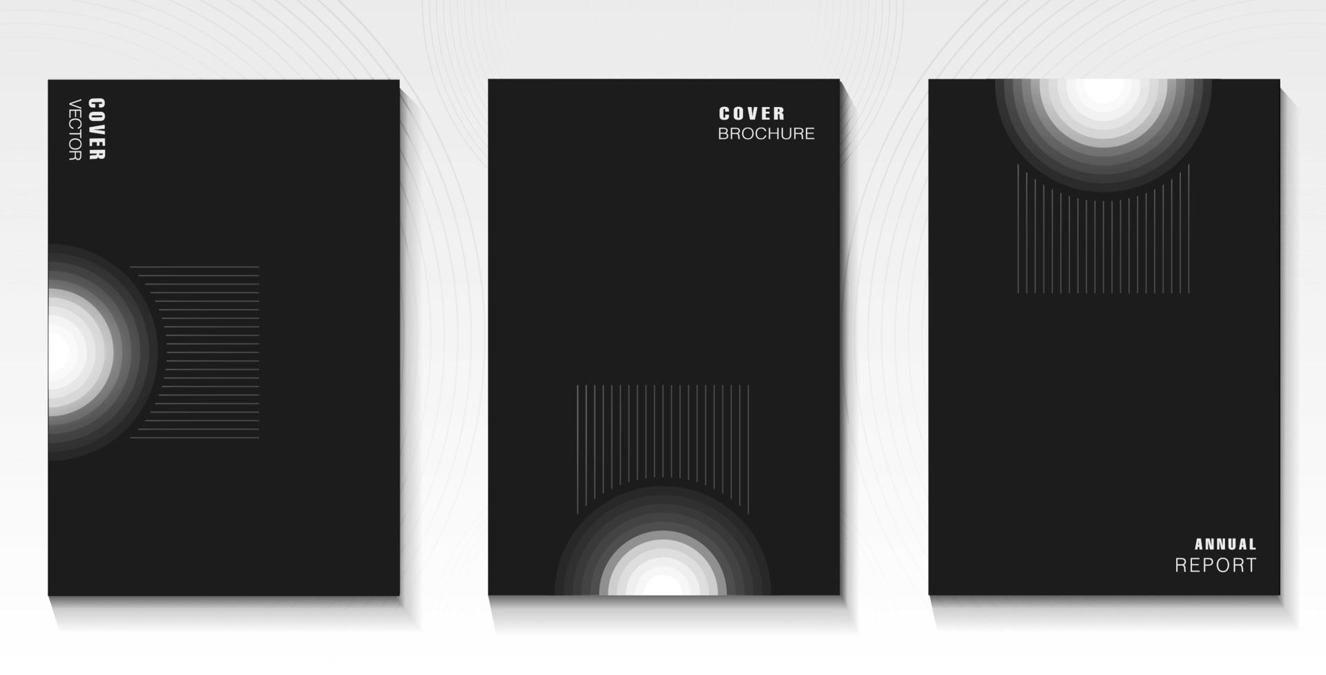 elegant black and white abstract cover design perfect for company brochure templates vector