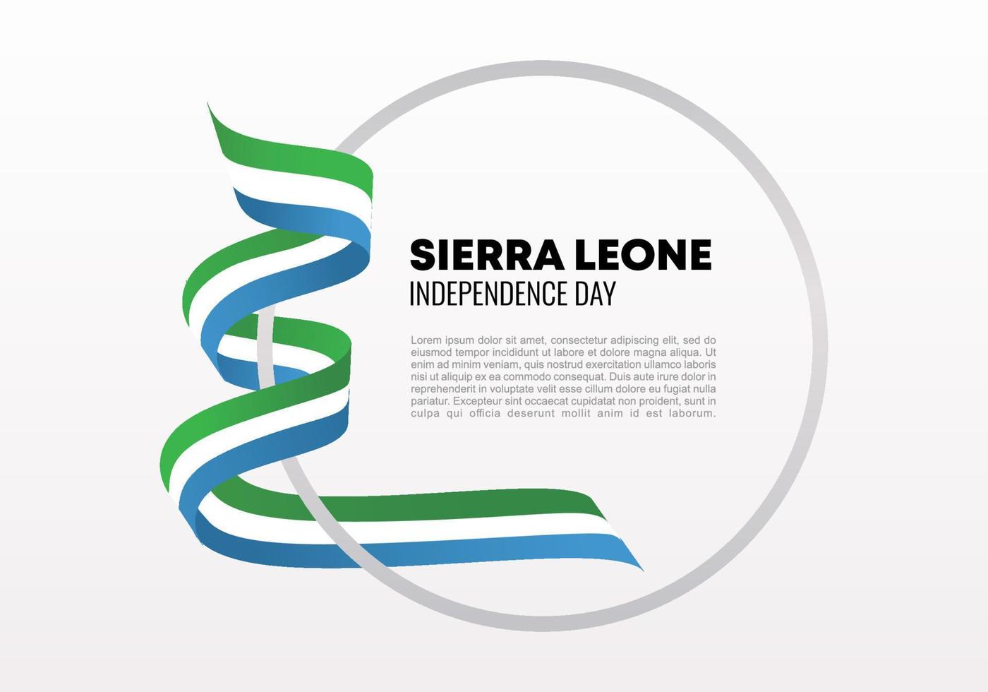 Sierra Leone independence day for national celebration on april 27. vector