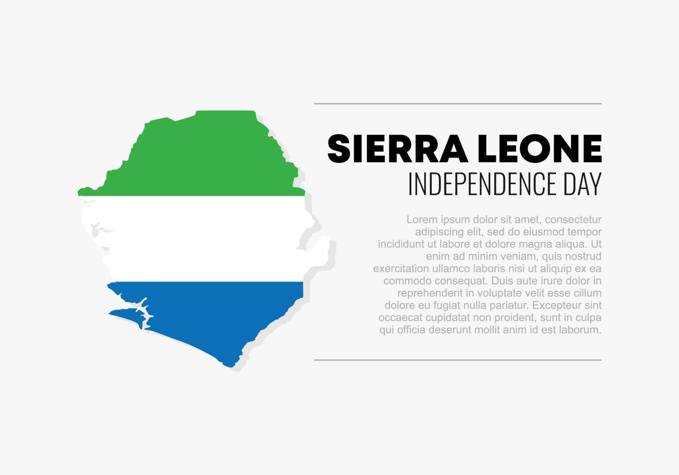 Sierra Leone independence day for national celebration on april 27. vector