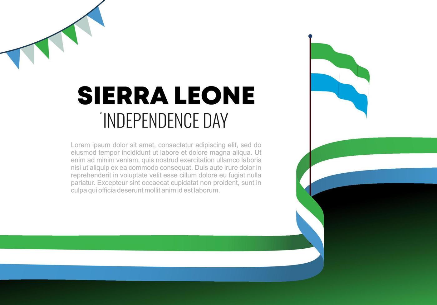 Sierra Leone independence day for national celebration on april 27. vector