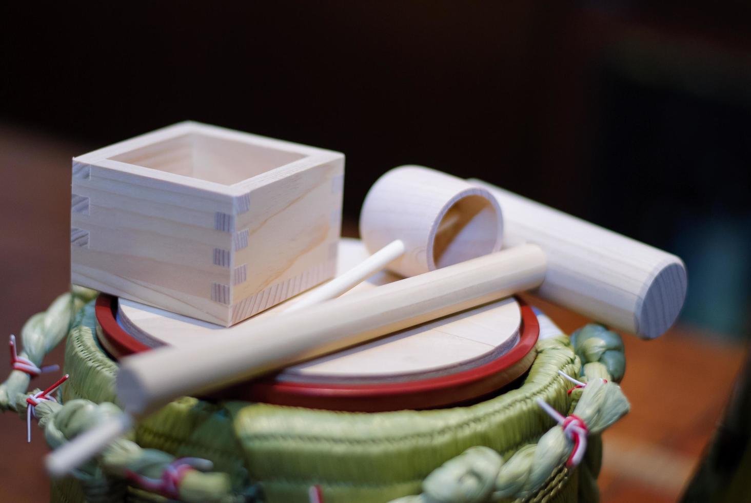 juego de bebida de sake japonés foto